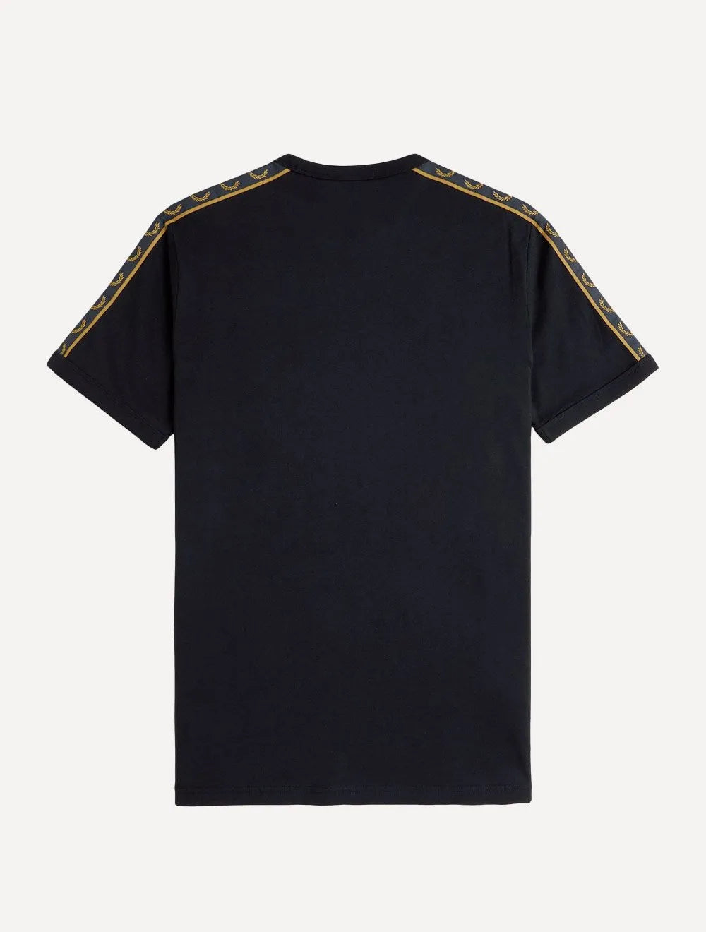 Camiseta Fred Perry Masculina Regular Gold Contrast Tape Ringer Azul Marinho