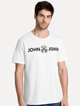 Camiseta John John Masculina JJ Basic Logo Rusty Branca