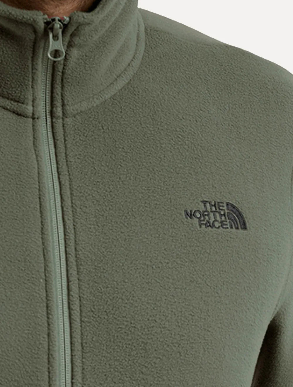 Blusa The North Face Masculina Fleece Glacier Full Zip Com Capuz TNF Verde Militar