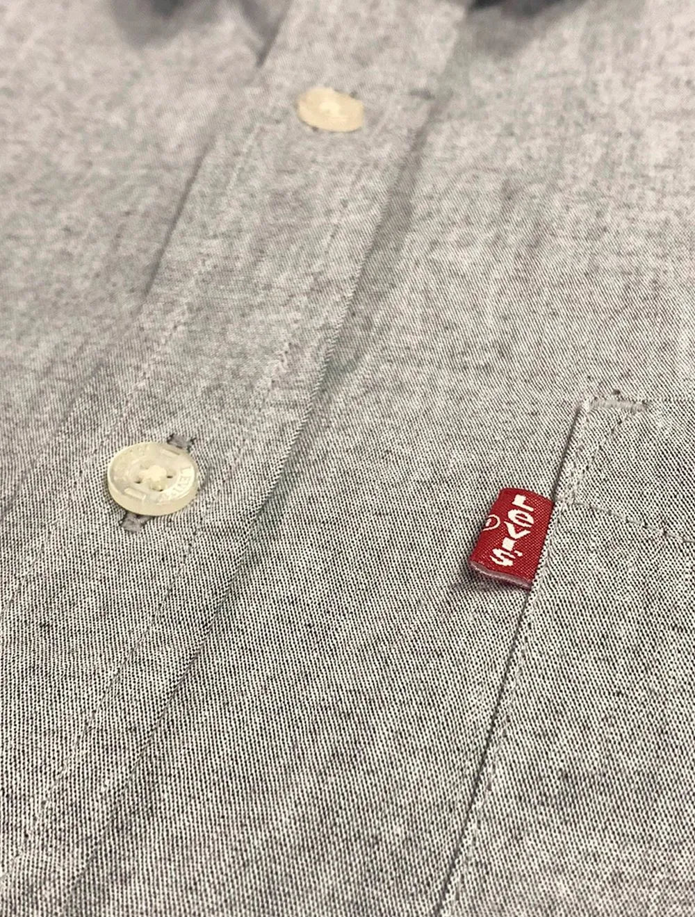 Camisa Levis Masculina Standard One Pocket Cinza Mescla