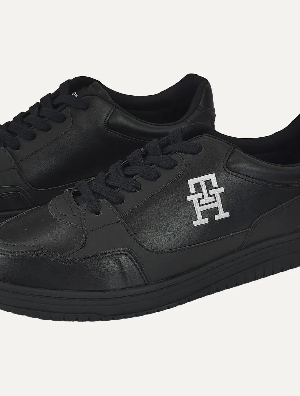 Tênis Tommy Hilfiger Masculino Couro Basket 2C Mix Suede Preto