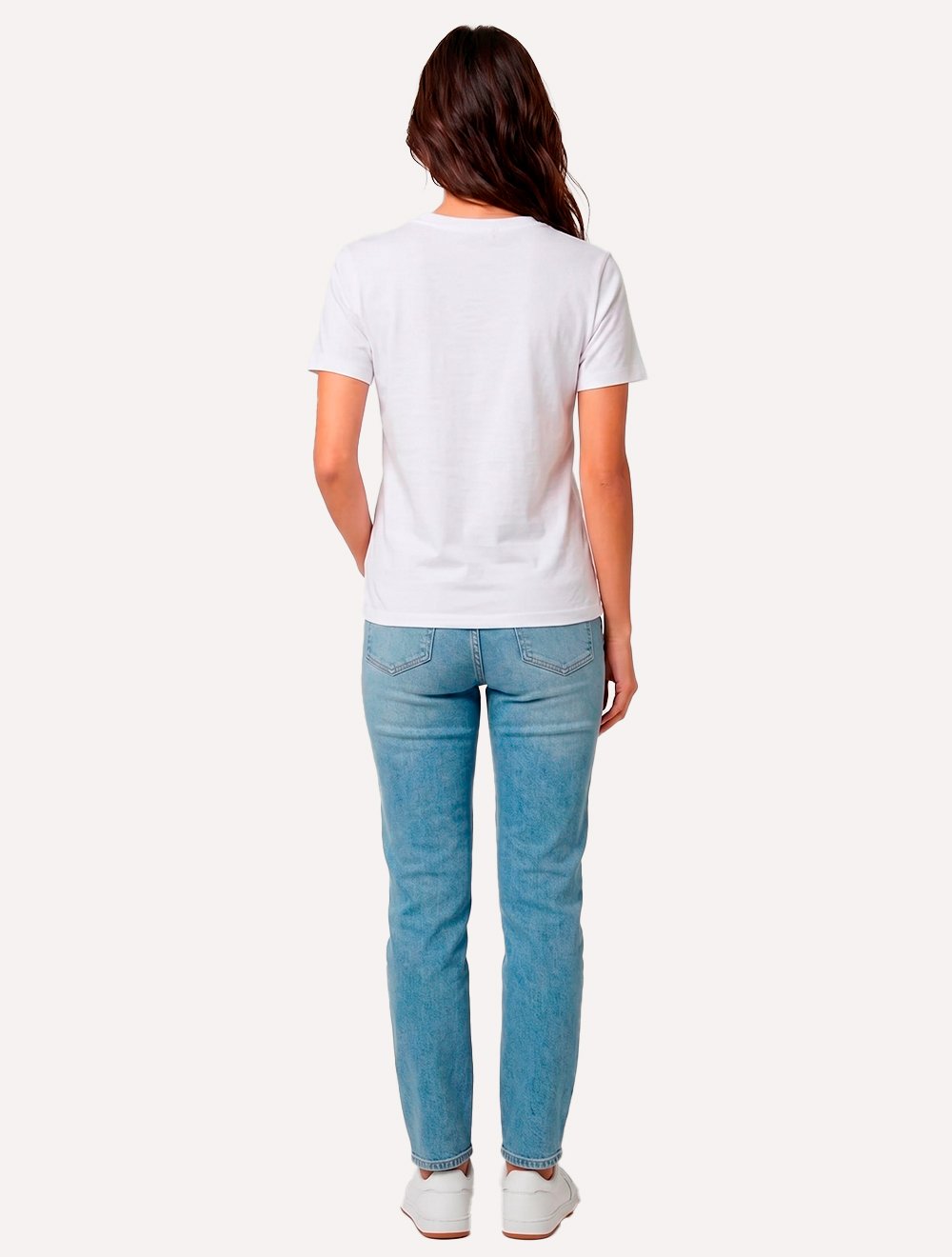 Camiseta Guess Feminina Los Angeles Double Outline Logo Branca