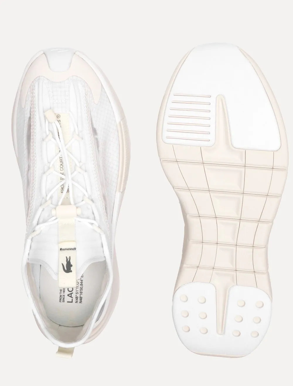 Tênis Lacoste Masculino Odyssa Lite Nylon Wht/Off Wht Branco