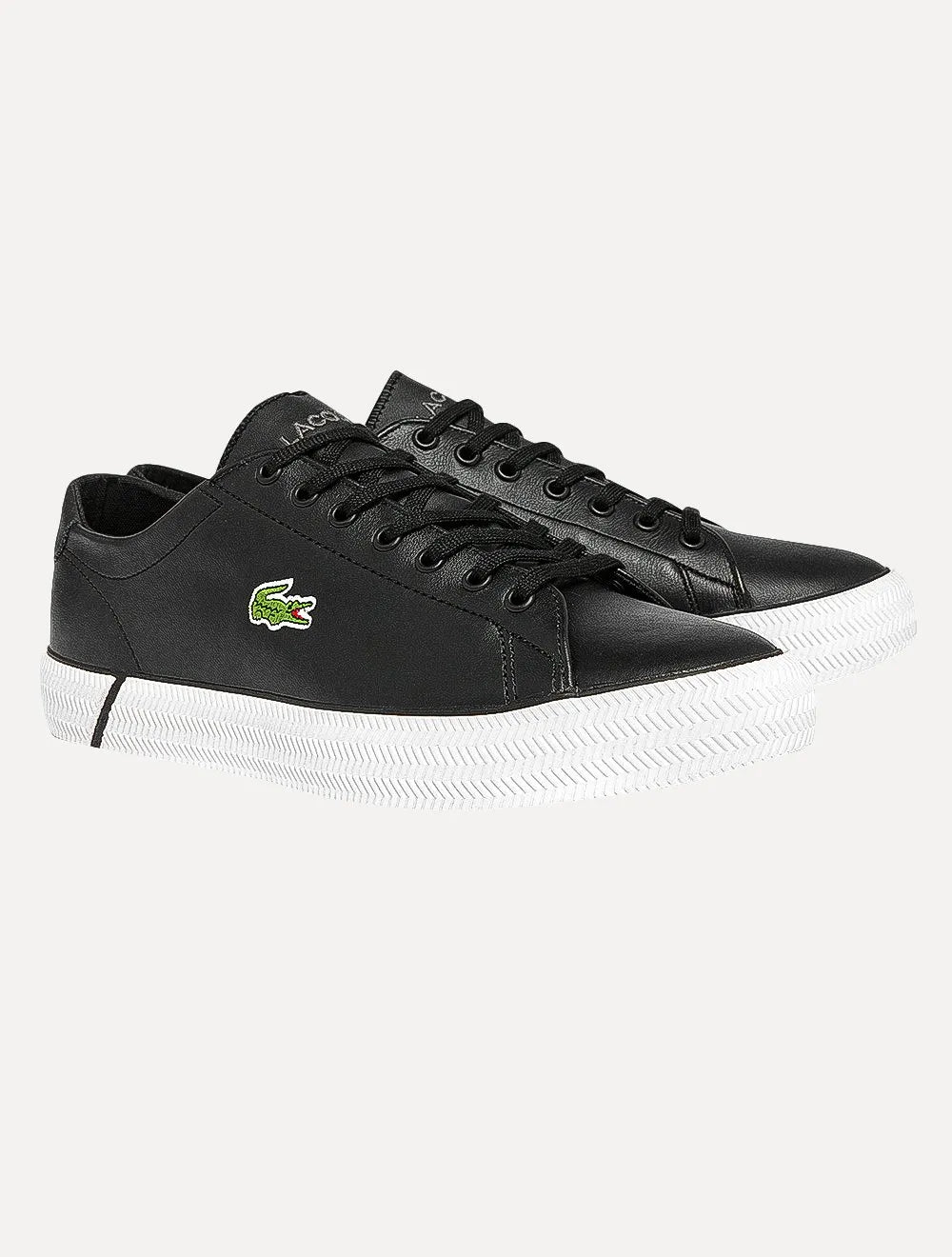 Tênis Lacoste Masculino Couro Gripshot Blk/Wht Preto