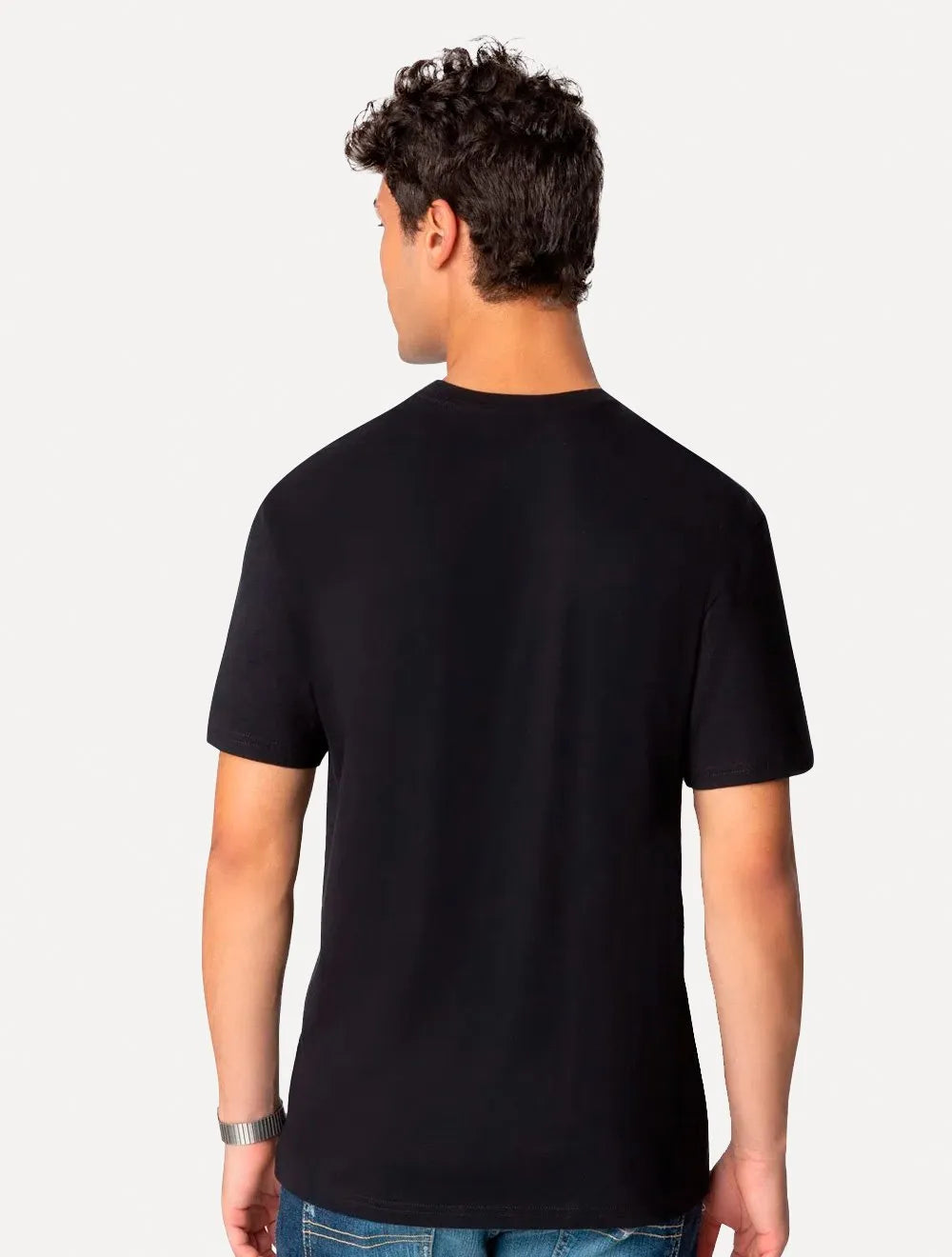 Camiseta Tommy Jeans Masculina Slim C-Neck Flag Preta
