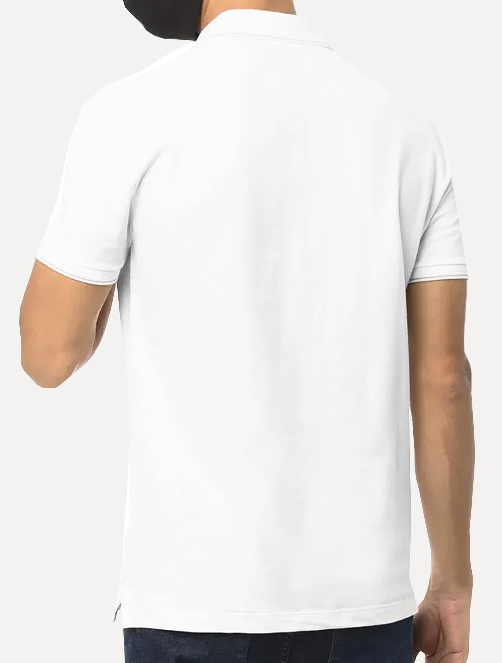 Polo Calvin Klein Masculina Piquet Slim Básica Relevo Branca