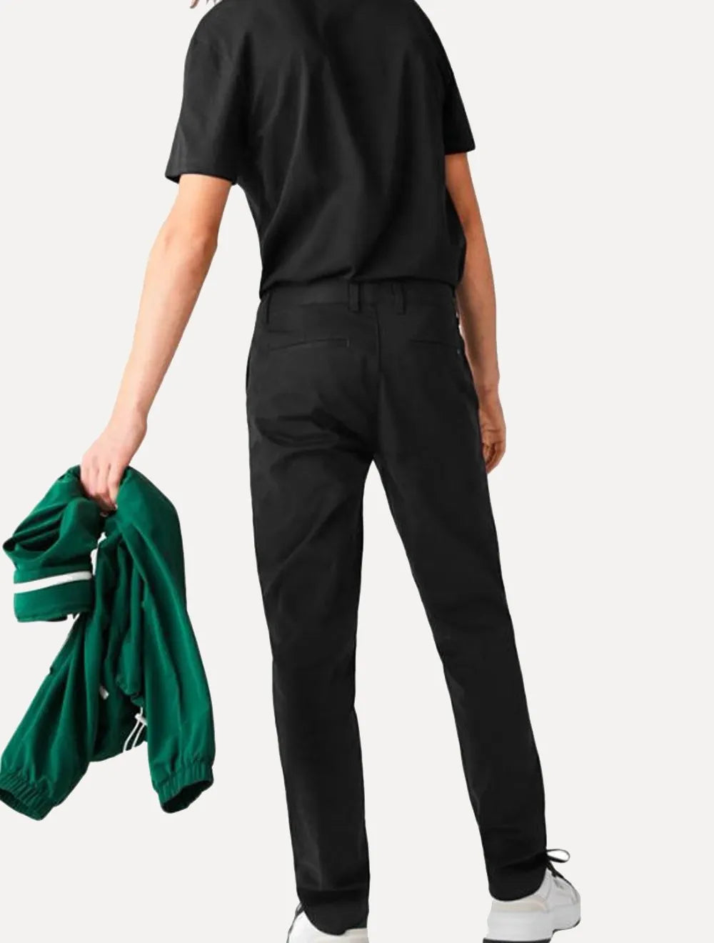 Calça Lacoste Masculina Sarja Chino Slim Fit New Classic Preta