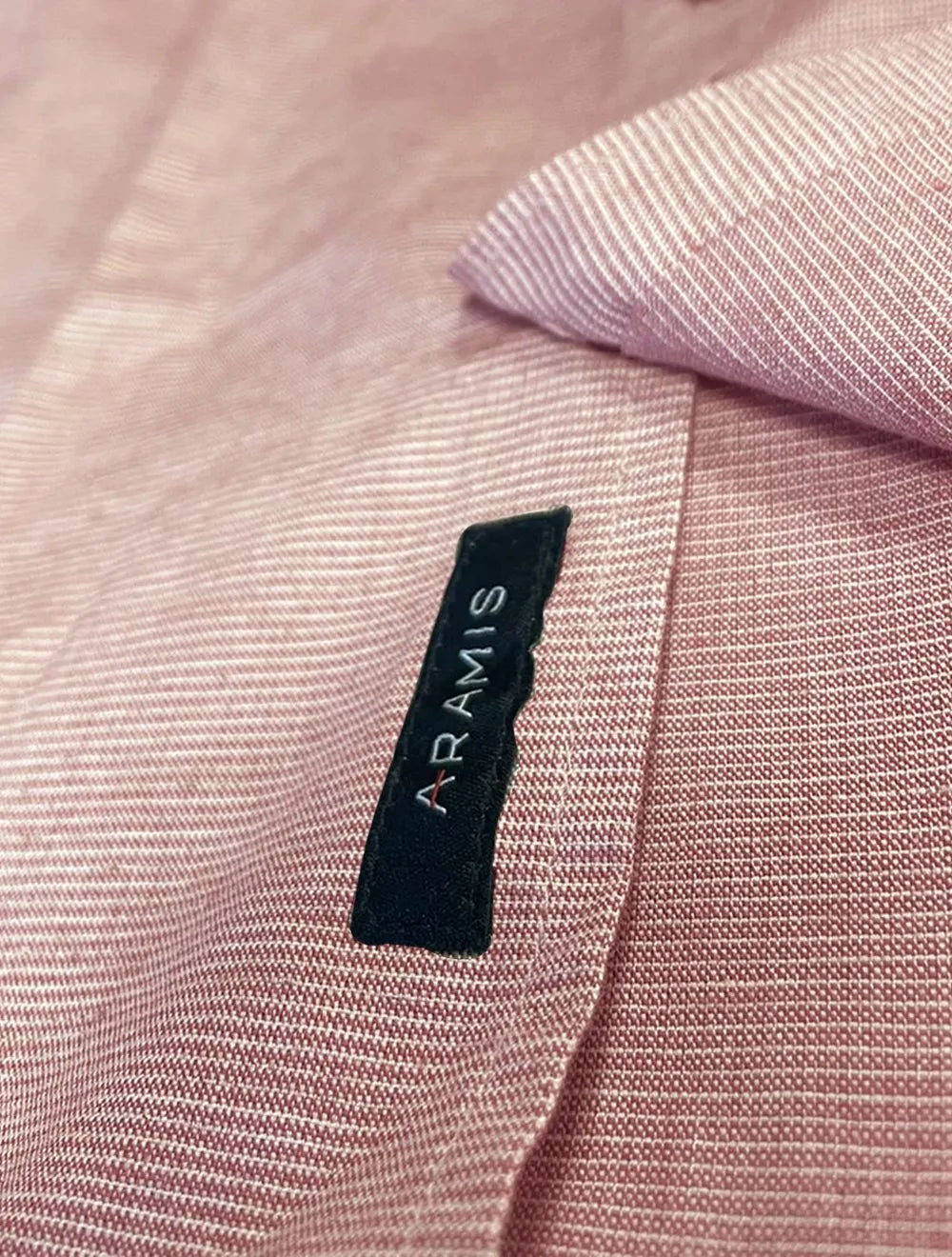 Camisa Aramis Masculina Manga Curta Slim Falso Liso Belfort Terracota Mescla