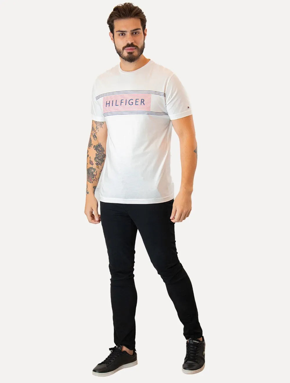 Camiseta Tommy Hilfiger Brand Love Chest Tee Branca