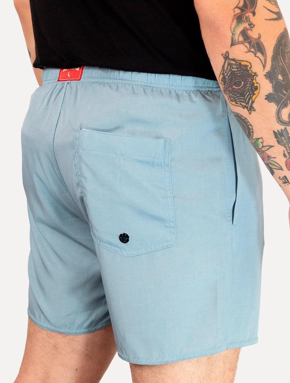 Short Reserva Masculino D'Água Beachwear Texture Azul Claro Mescla