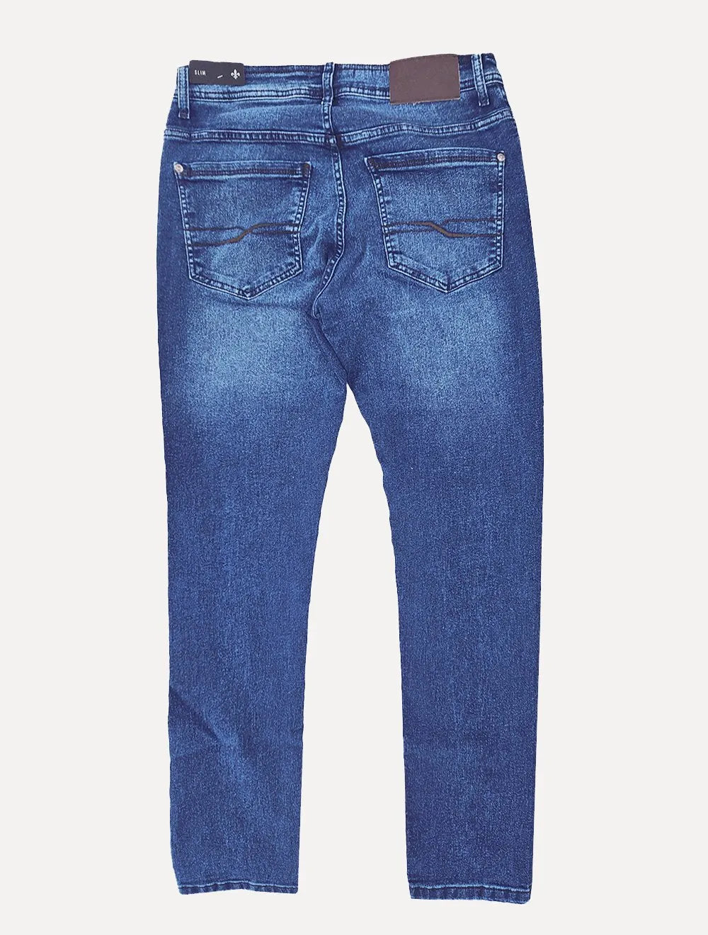 Calça Dudalina Jeans Masculina Slim Stretch Azul Médio