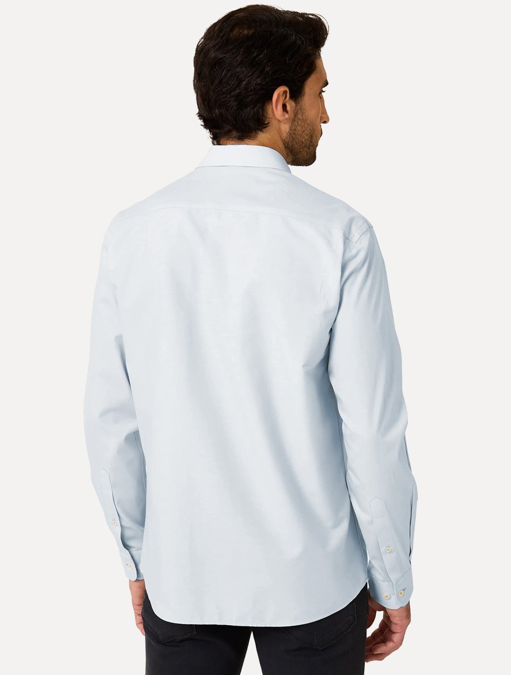 Camisa Dudalina Masculina Milano Tricoline Lisa Azul Claro