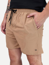 Short King & Joe Masculina Nylon Flex Ripstop Cáqui