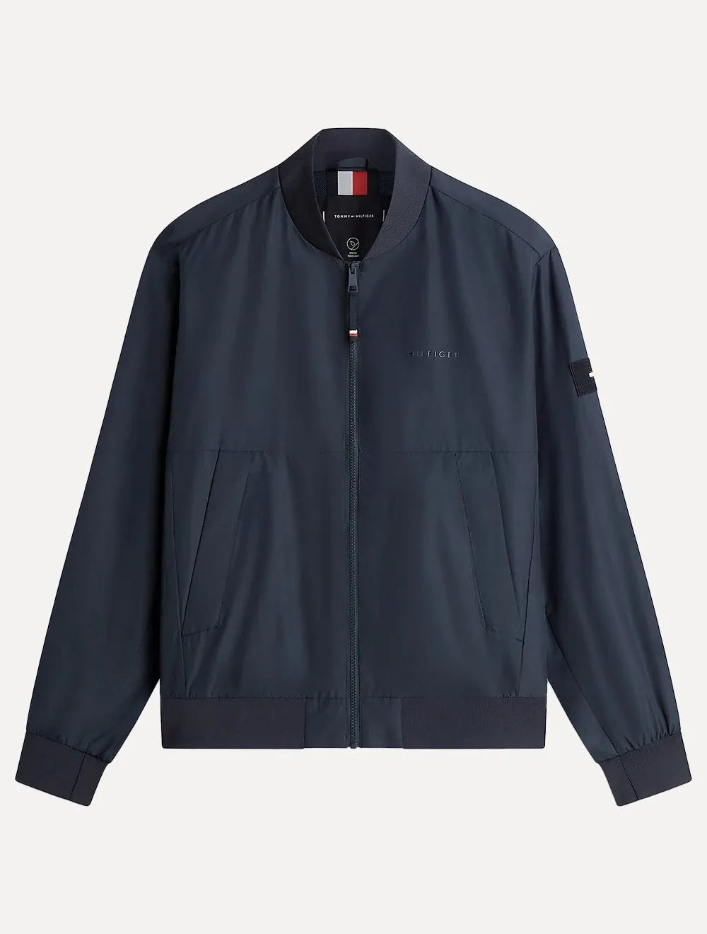 Jaqueta Tommy Hilfiger Branded Rubber Bomber Azul Marinho