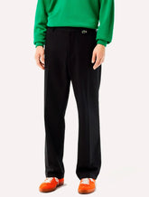 Calça Lacoste Masculina Sarja Chino Straight Croco Preta