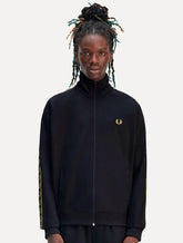 Jaqueta Fred Perry Masculina Contrast Tape Track Azul Marinho