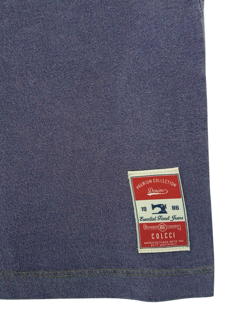 Camiseta Colcci Masculina Regular Comfy Dupla Face Azul Mescla