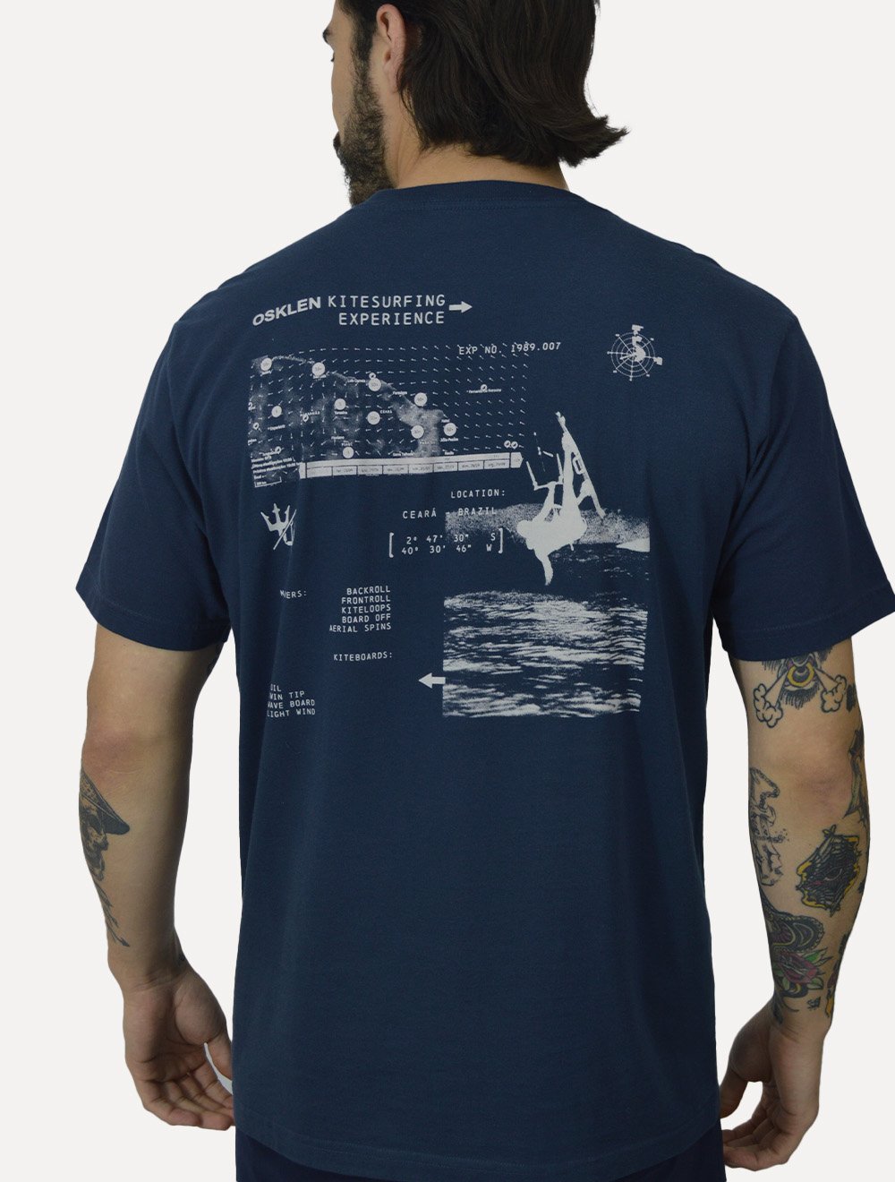 Camiseta Osklen Masculina Regular Vintage Kite Graphics Azul Marinho