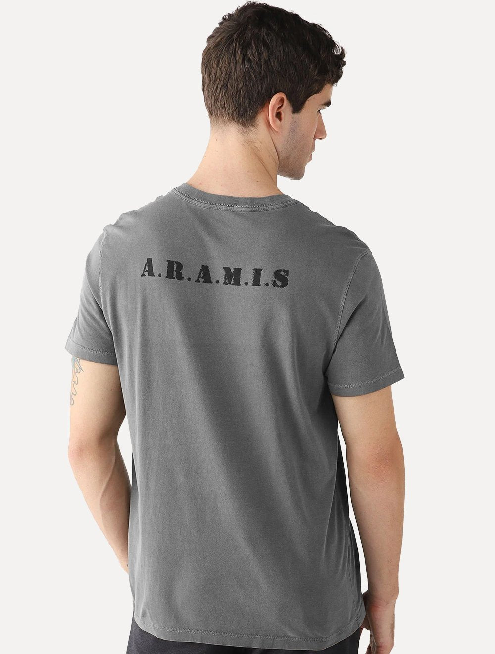 Camiseta Aramis Masculina Regular Military Grafite