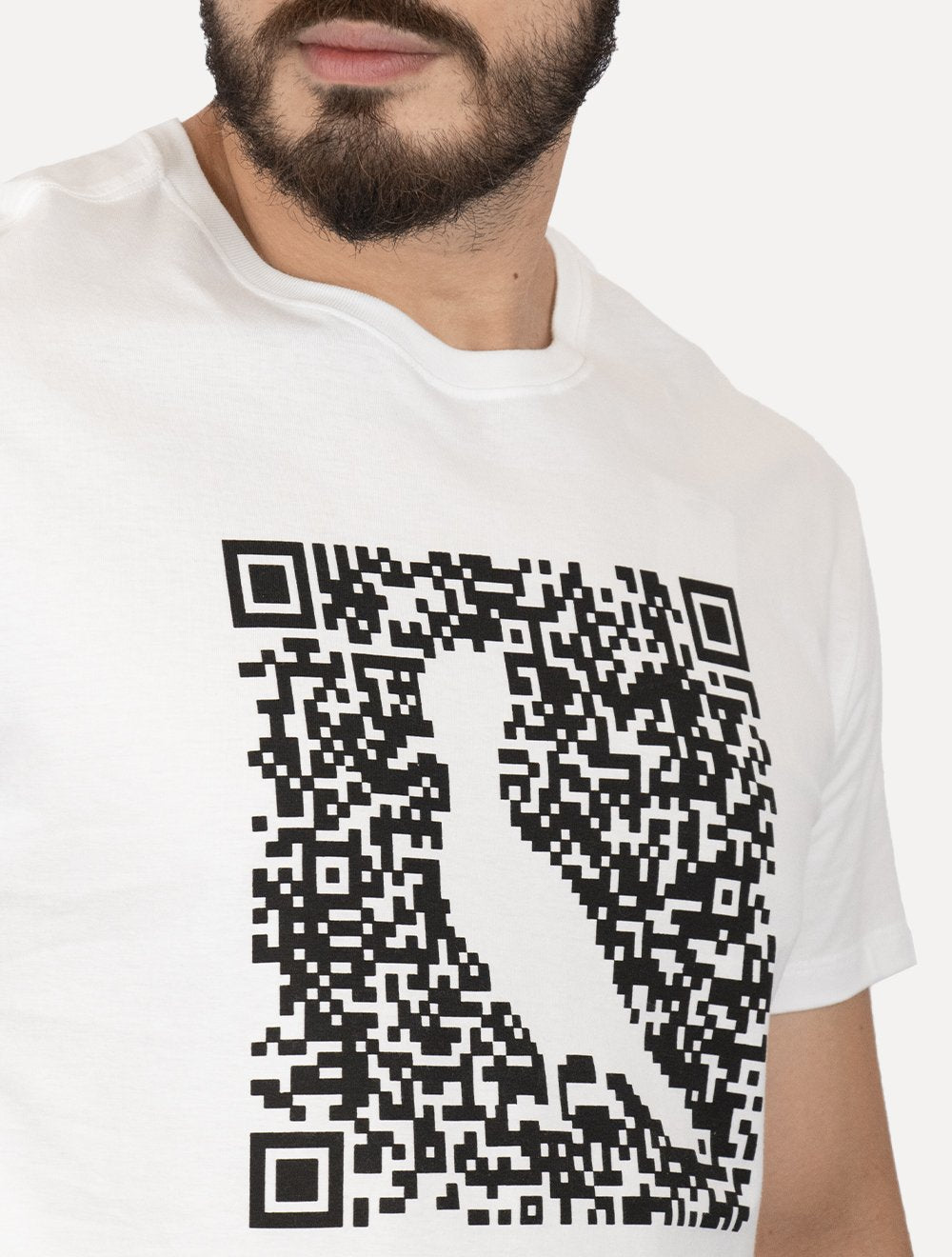 Camiseta Reserva Masculina Regular Greenk QR Code Branca