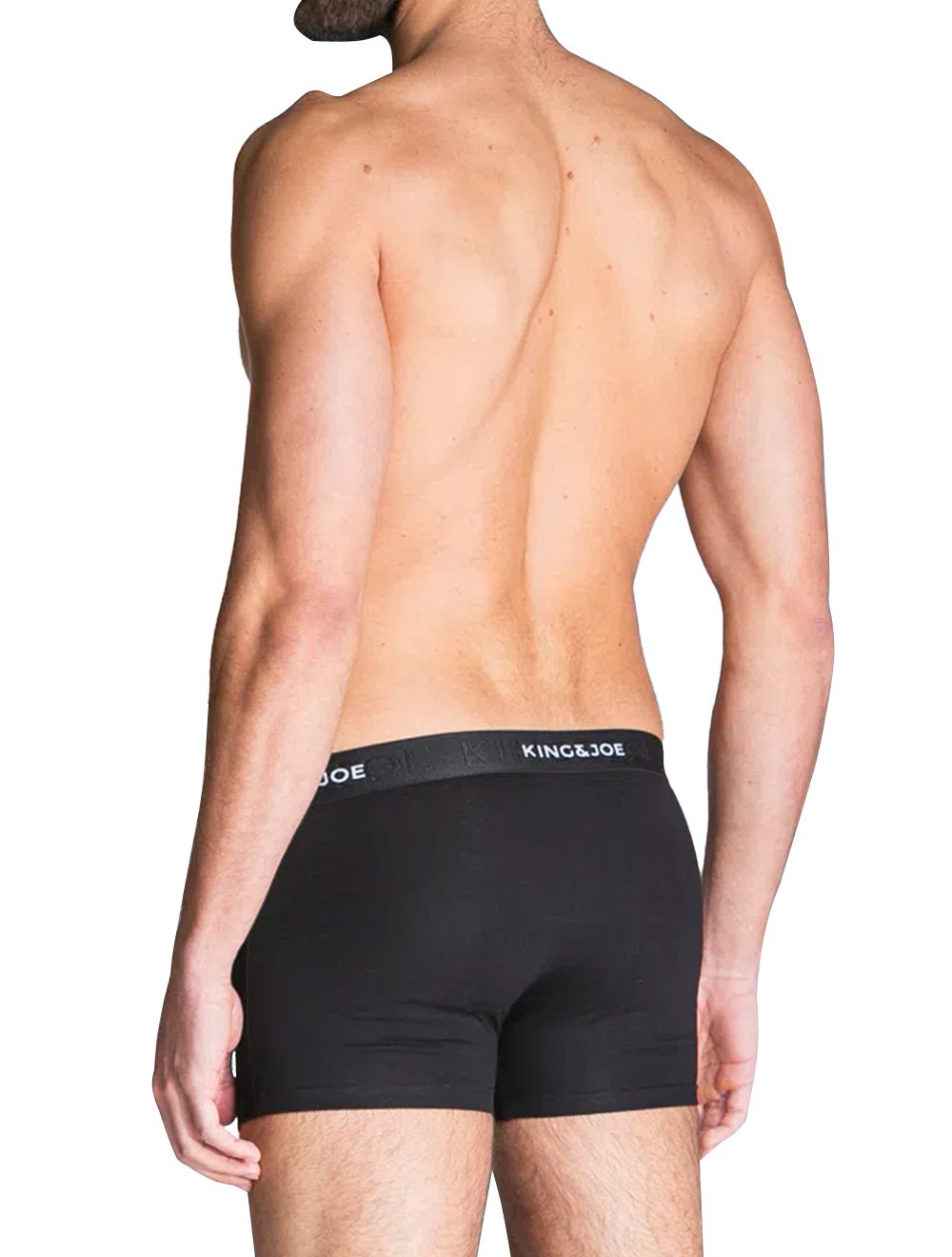 Cueca King & Joe Boxer Lisa Black Waist Logo Preta Pack 2UN