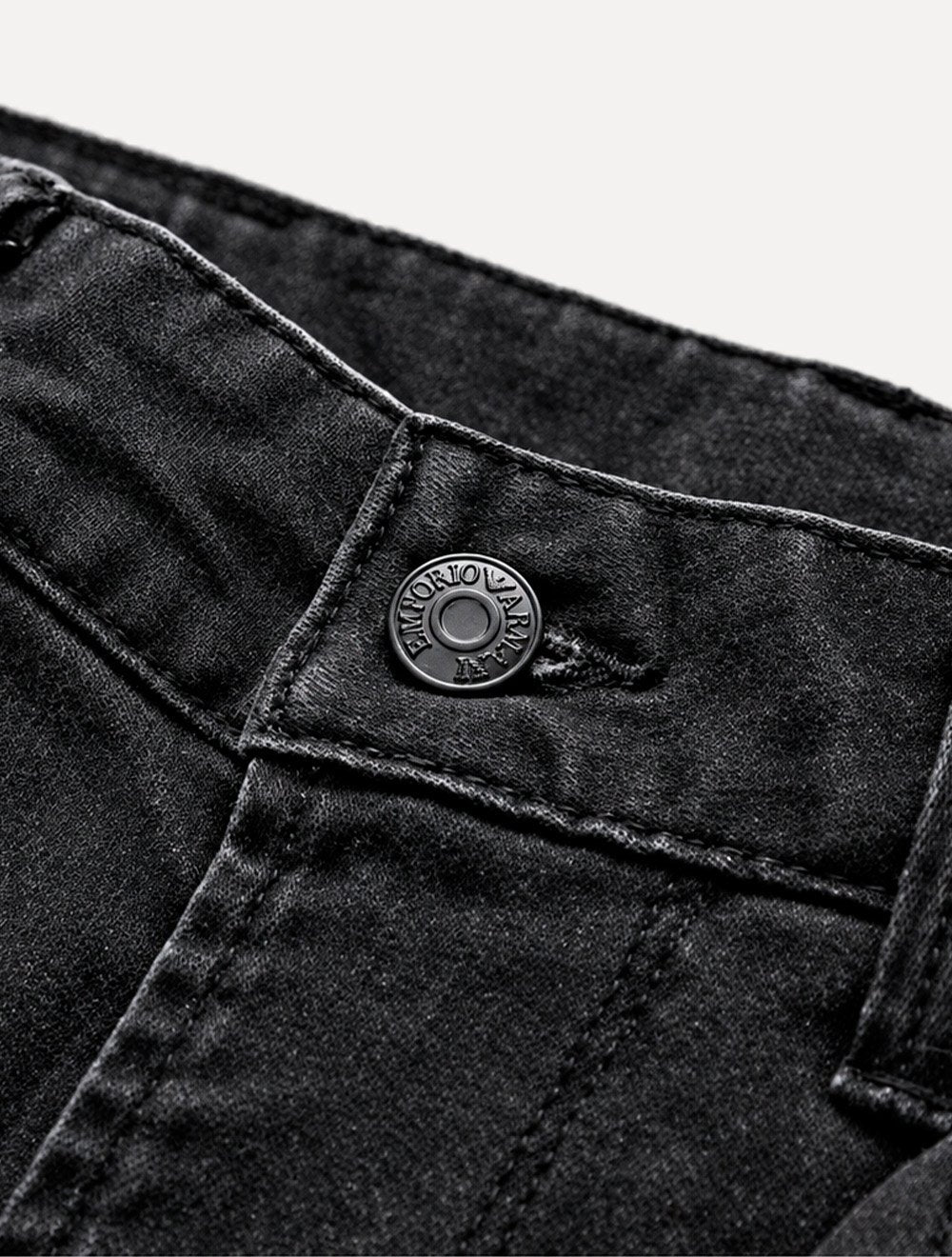 Calça Jeans Empório Armani Masculina J06 Extra Comfort Denim Slim Fit Preta