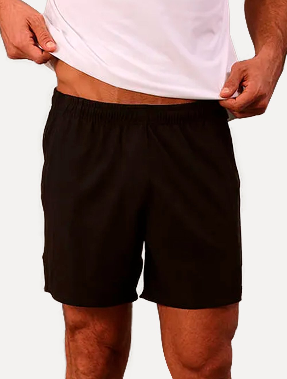 Short Calvin Klein Swimwear Elástico Liso Logo Lateral Preta