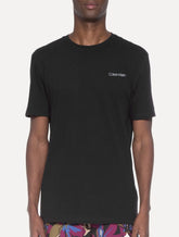 Camiseta Calvin Klein Swimwear Masculina C-Neck Logo Preta