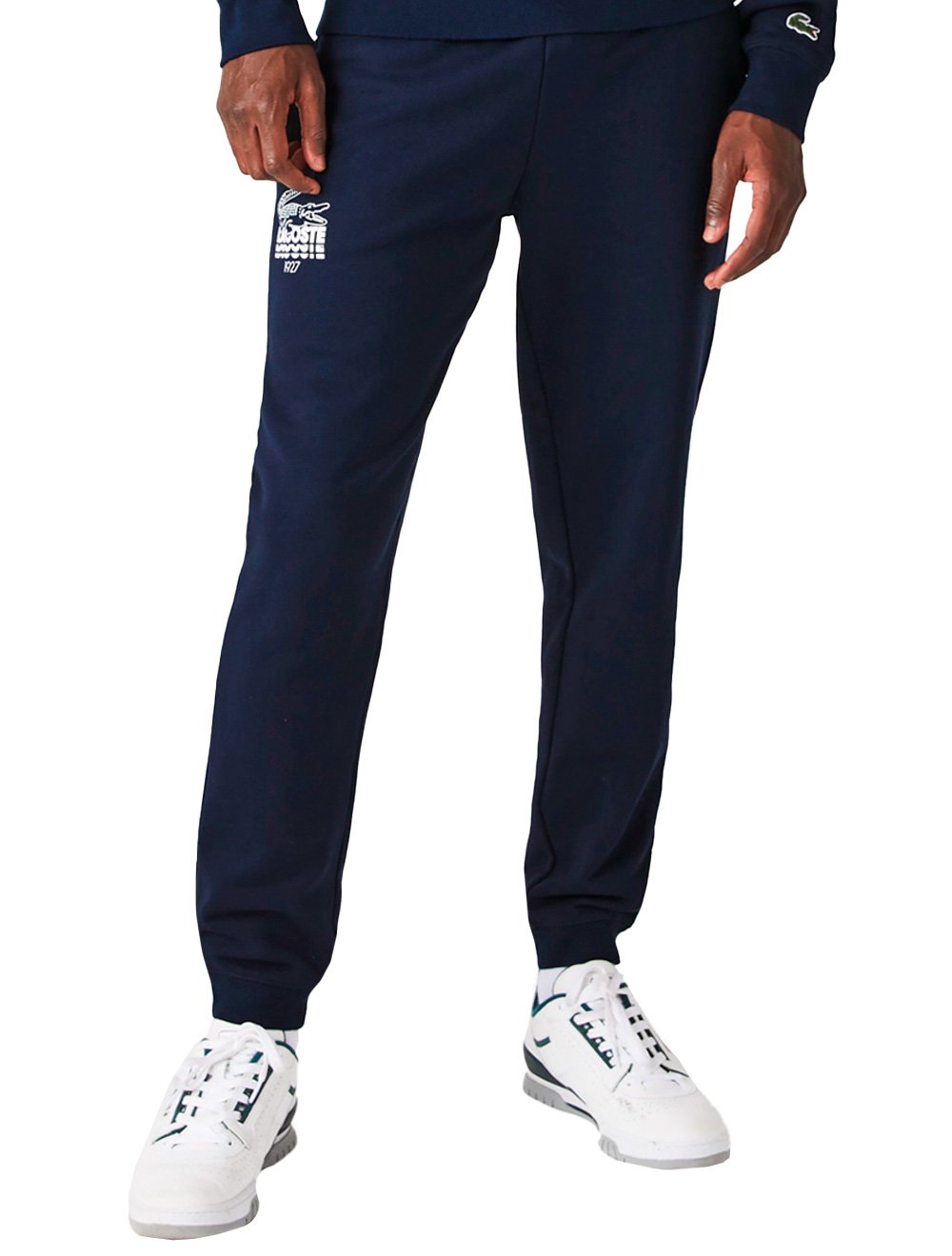 Calça Lacoste Moletom Masculina Croco Logo 1927 Azul Marinho
