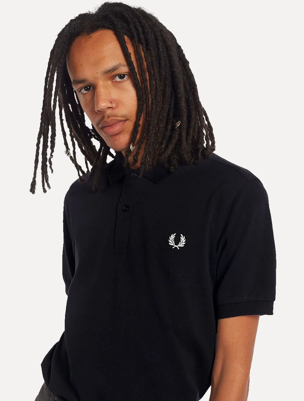 Polo Fred Perry Masculina Regular Piquet Plain Logo Azul Marinho