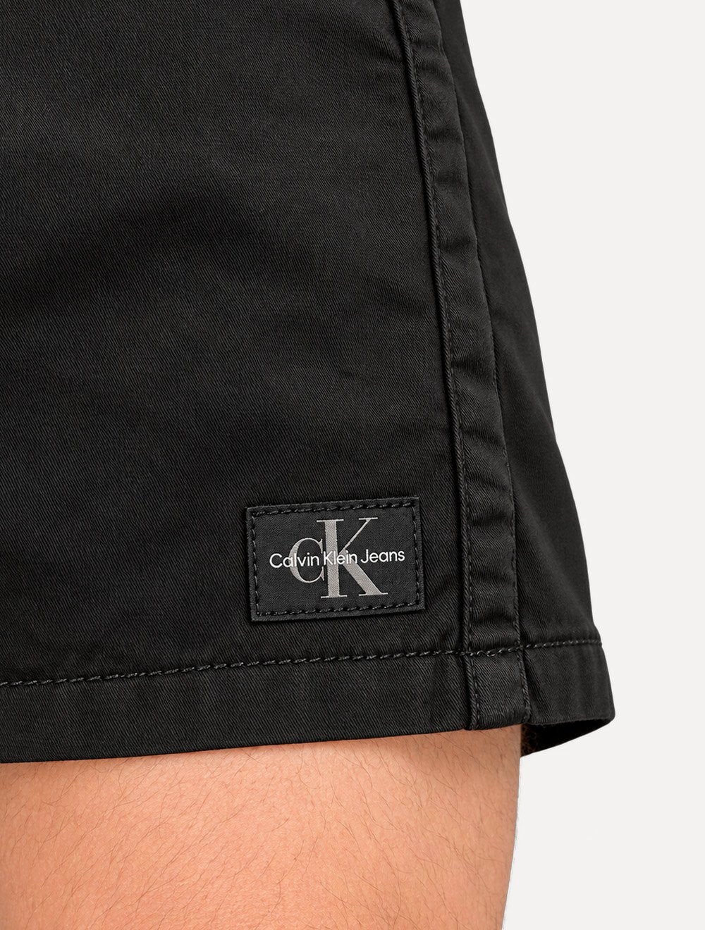 Short Calvin Klein Jeans Sarja Masculino Color Elastic Mini CK Logo Preto