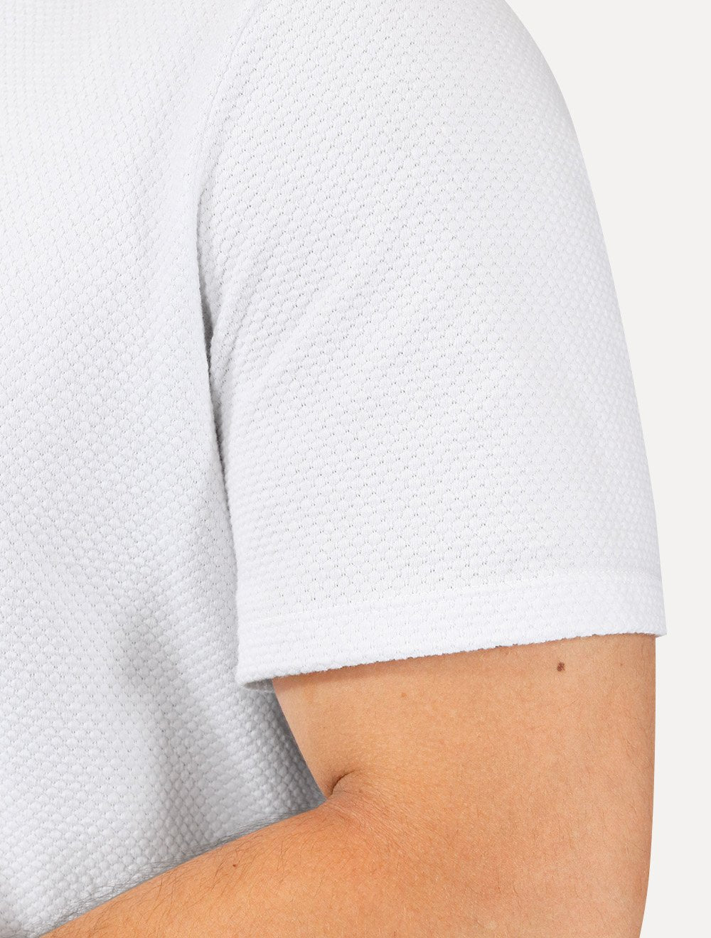 Camiseta Dudalina Masculina Textura Mono Logo Branca