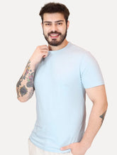 Camiseta Aramis Masculina Basic Lisa Mono Icon Azul Topázio