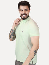 Polo Tommy Hilfiger Masculina Slim Piquet 1985 Opal Verde Claro