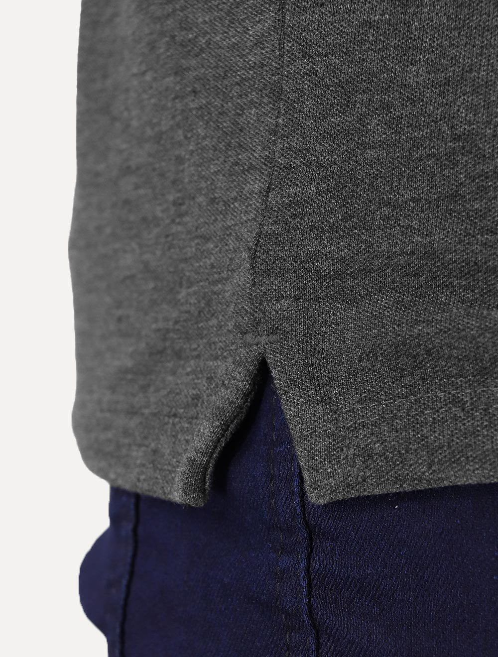 Polo Aramis Masculina Piquet Ziper Grafite Mescla