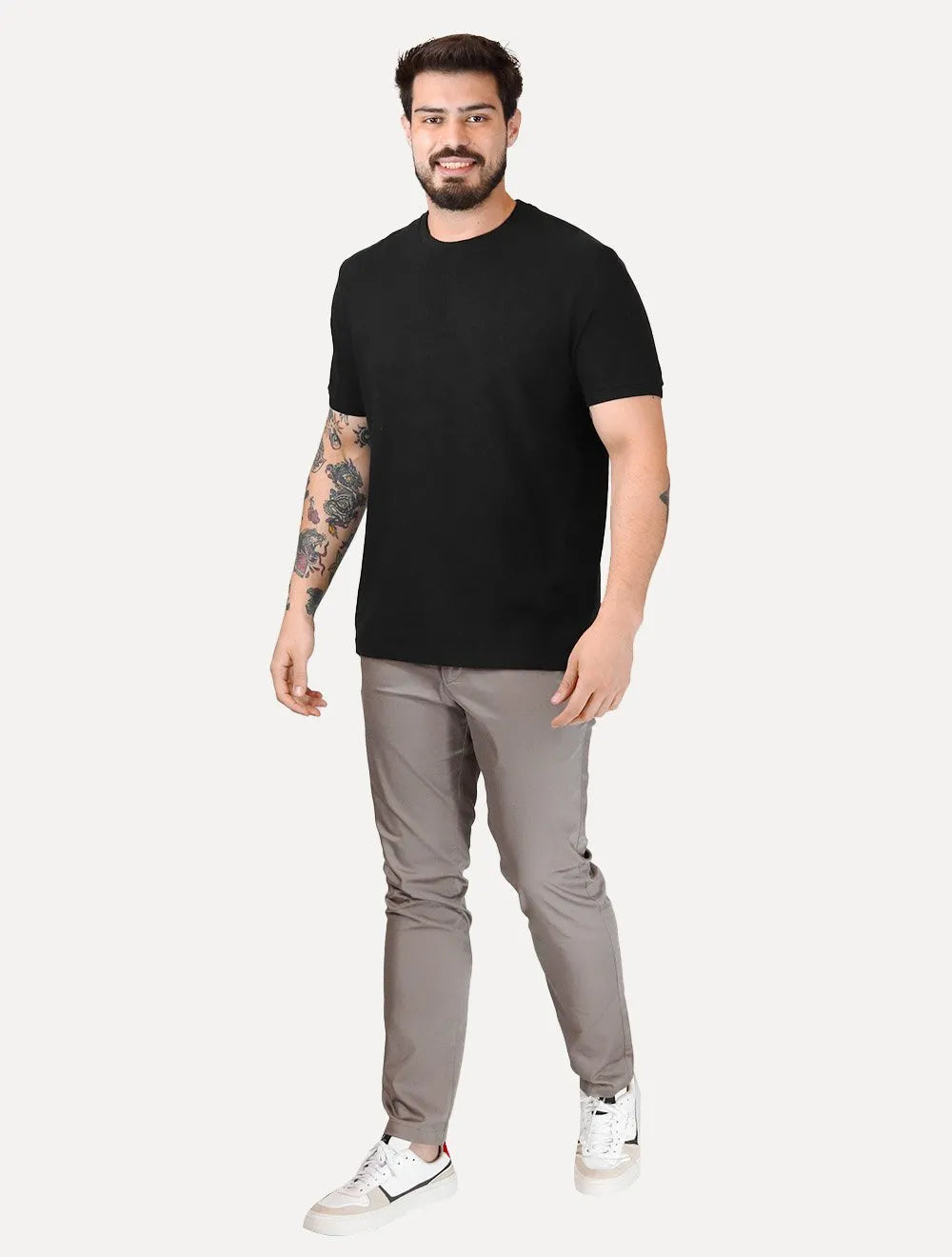 Camiseta Aramis Masculina Piquet Gola Retilinea Textura Preto