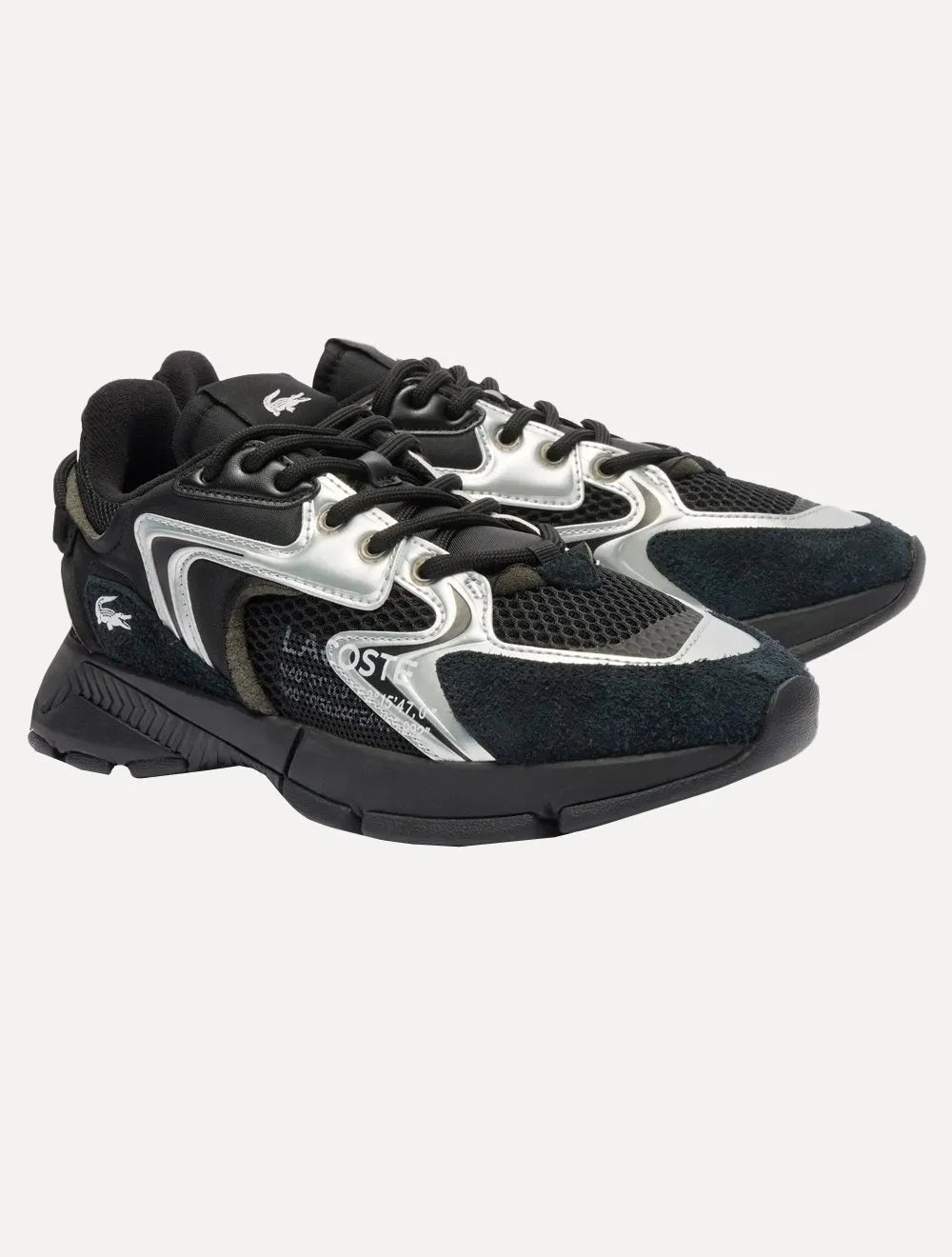 Tênis Lacoste Masculino L003 Neo Contrasted Textile Blk/Wht Preto