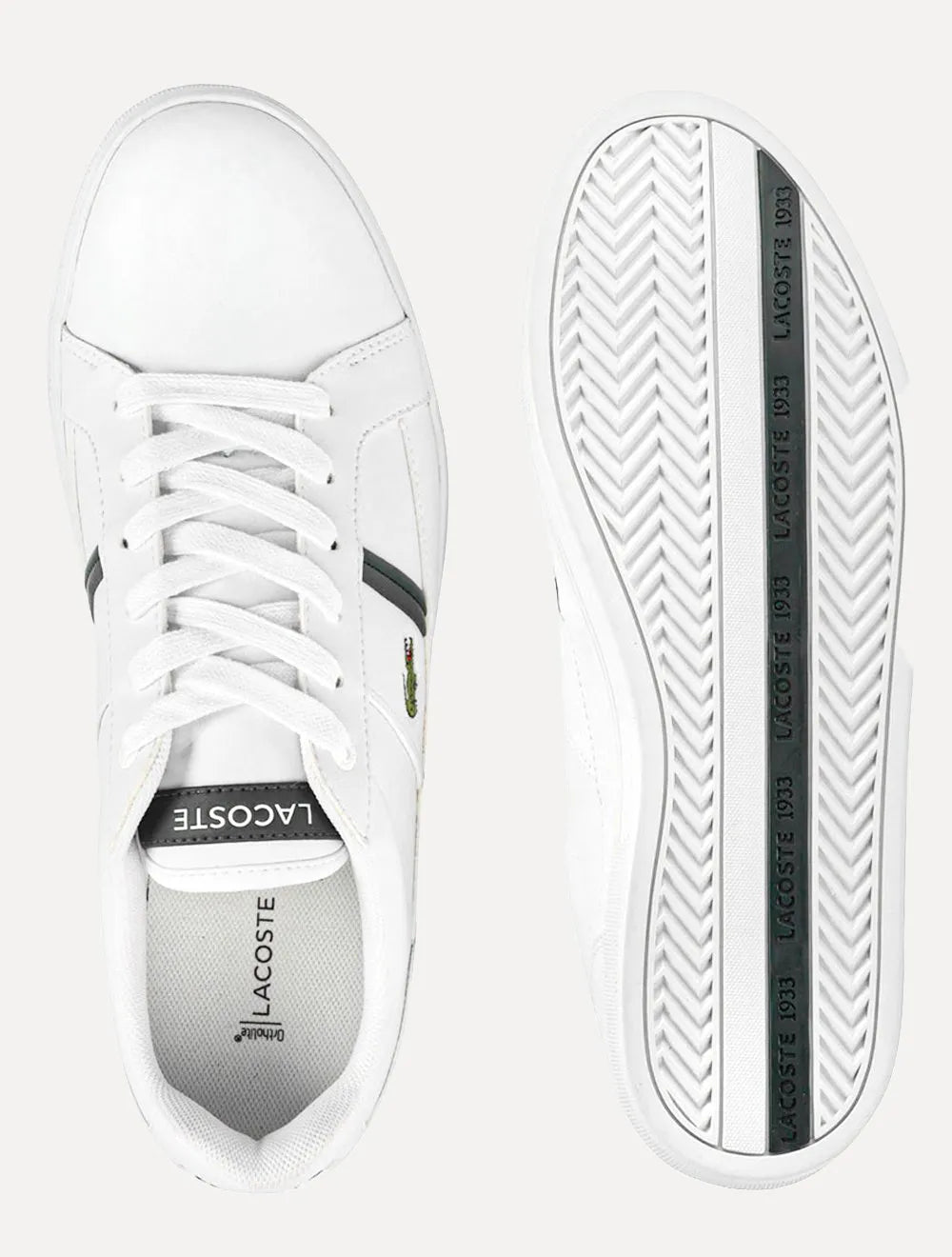 Tênis Lacoste Masculino Europa Wht/DK Green Branco