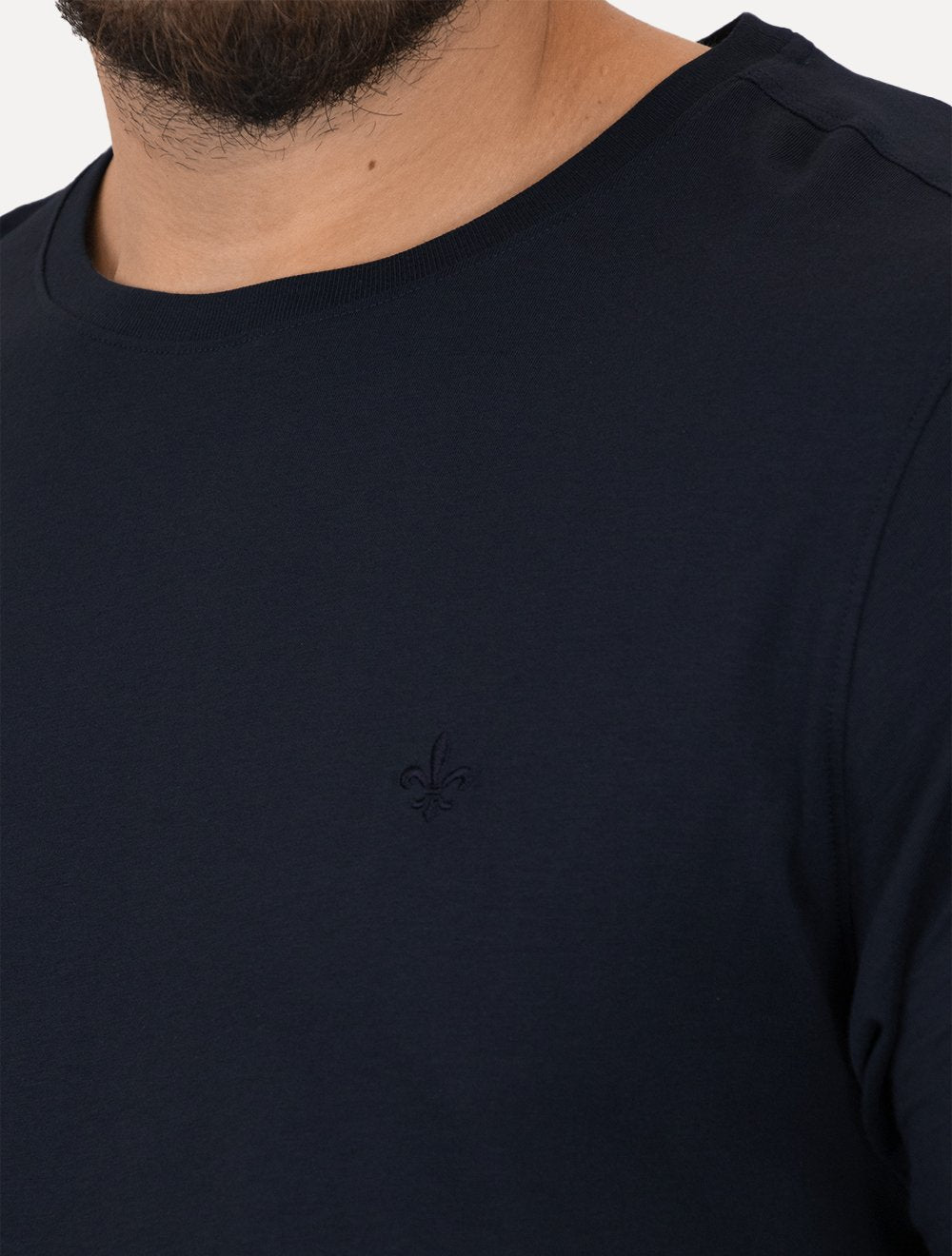 Camiseta Dudalina Masculina Ultrasoft Cotton Logo Azul Marinho