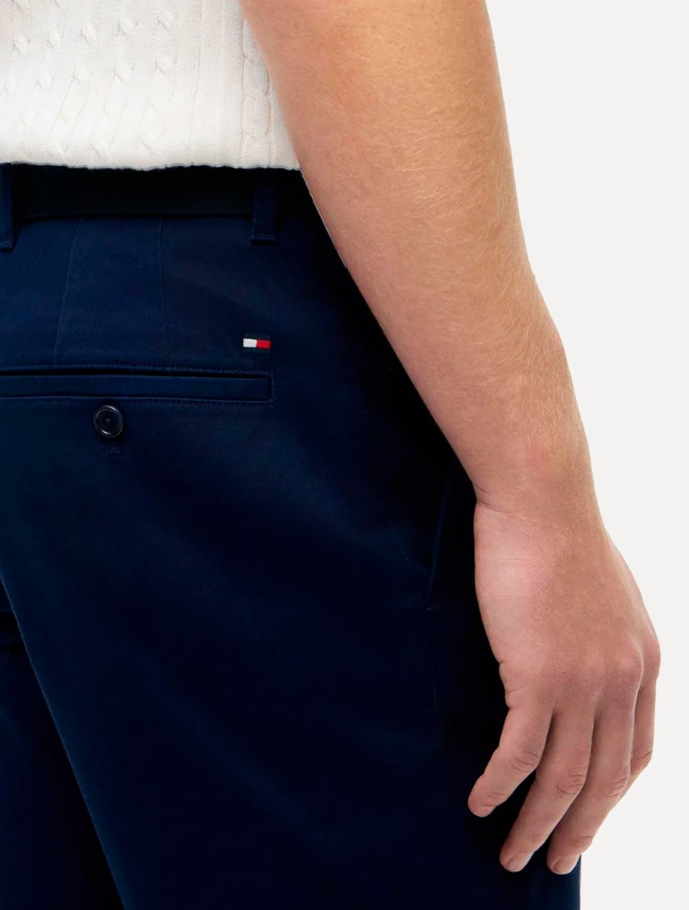 Bermuda Tommy Hilfiger Masculina de Sarja Denton Azul Marinho