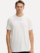 Camiseta Armani Exchange Masculina Regular Mono Logo Relevo Off-White