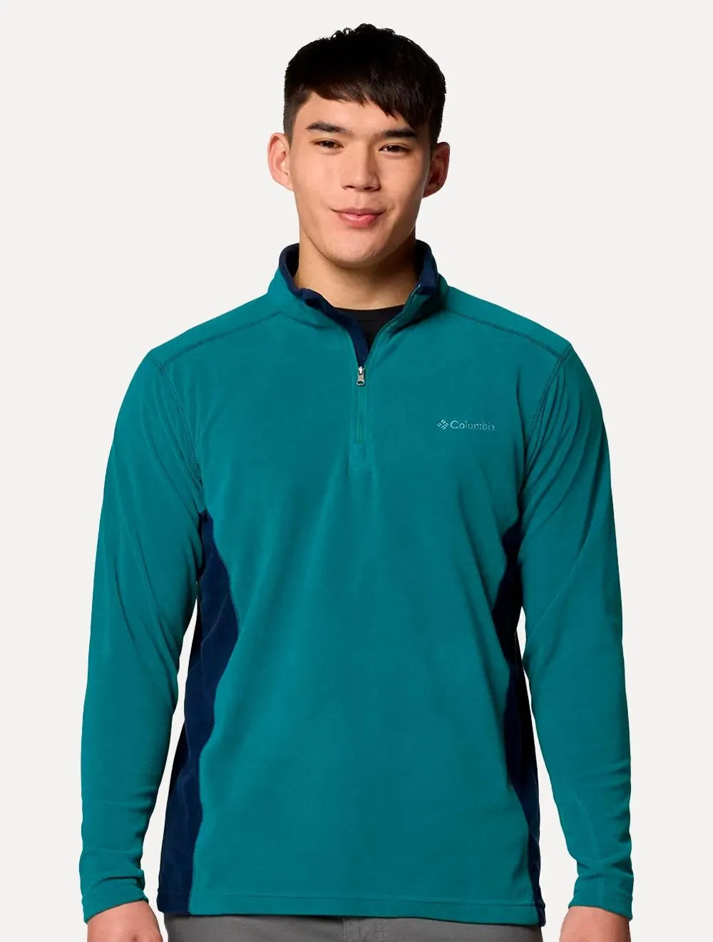Blusa Columbia Masculina Klamath Range II Half Zip Verde