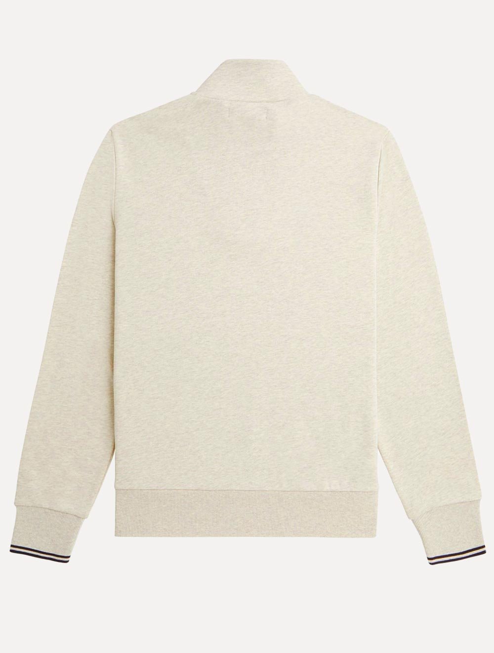 Blusa Fred Perry Moletom Masculina Regular Half Zip Off-White Mescla