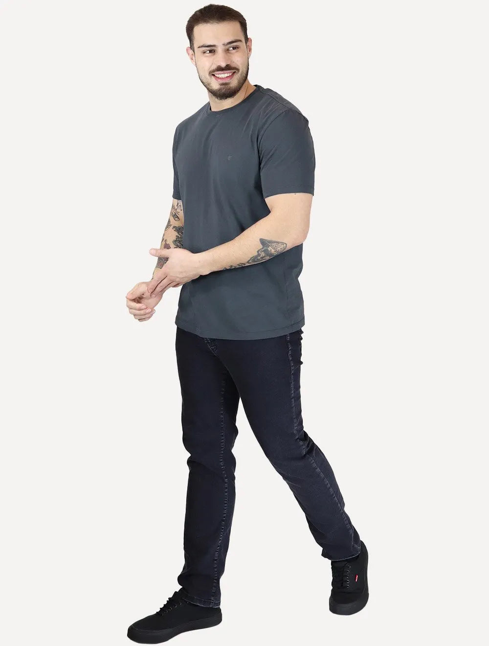 Camiseta Von der Volke Masculina Origineel Dark Lion Azul Escuro