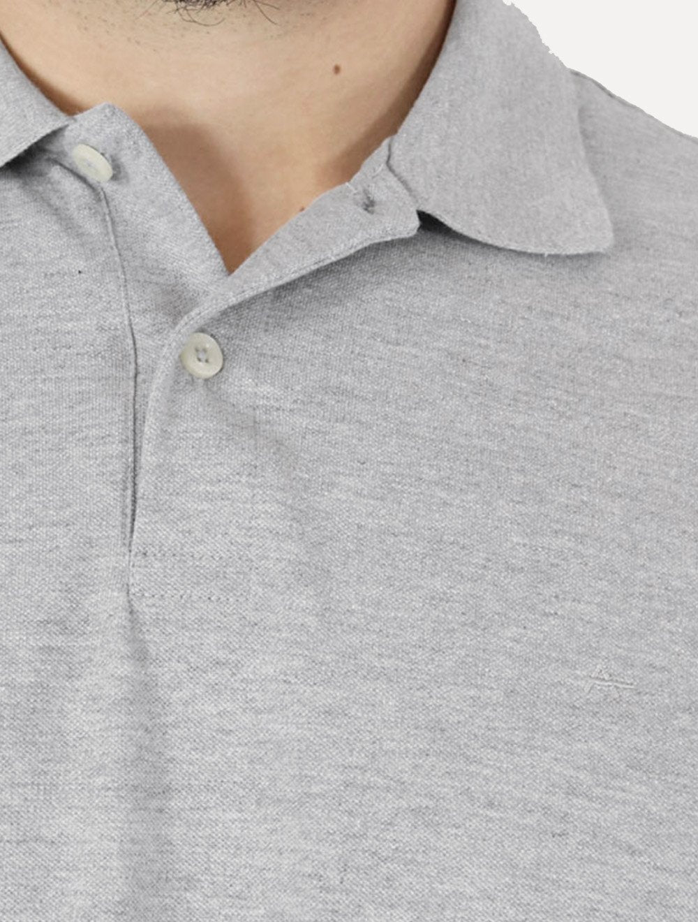 Polo Aramis Masculina Basic Piquet Mono Cinza Mescla