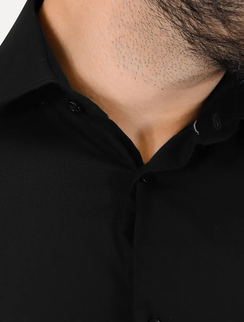 Camisa Tommy Hilfiger Masculina Slim THFlex Poplin Preto