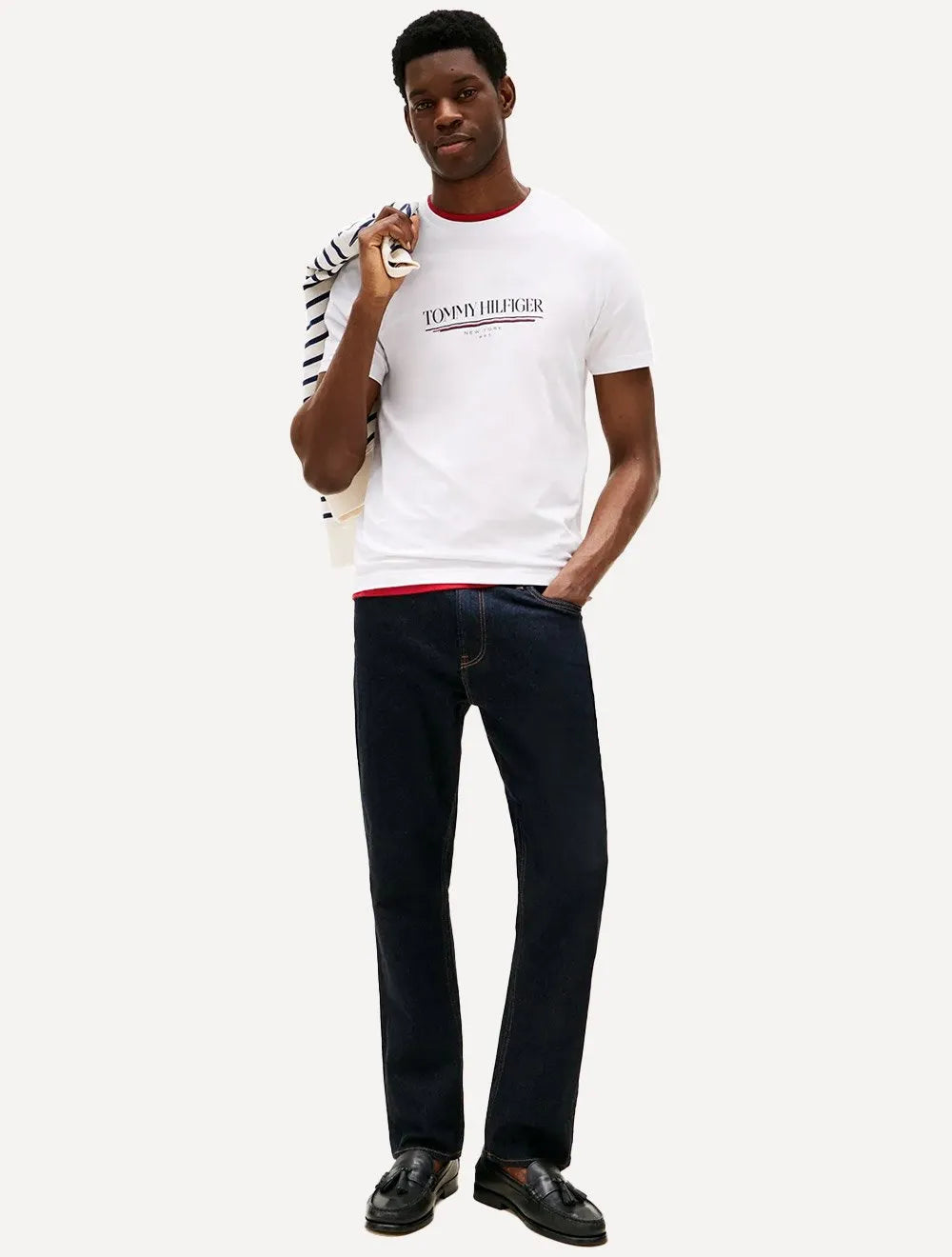 Camiseta Tommy Hilfiger Masculina Brand Love Big Branca