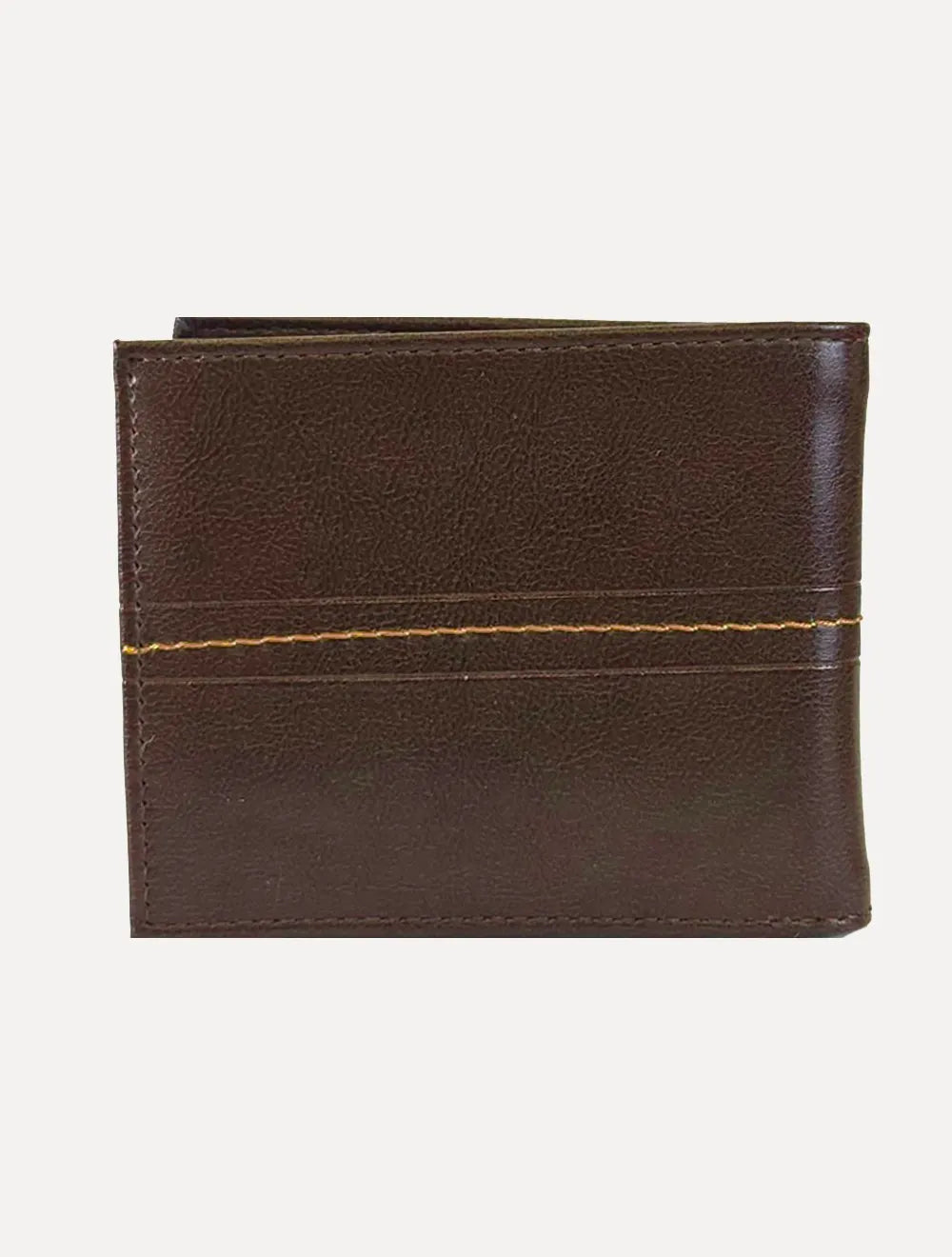 Carteira Levis Masculina Couro ID Bifold Plaid Marrom Café