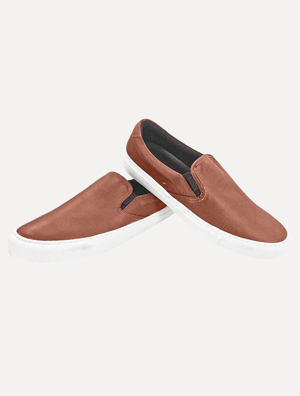 Tênis Dudalina Masculino Zara Slip On Couro Mistral Logo Marrom