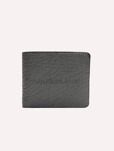 Carteira Calvin Klein Jeans Couro Basic Paquiderme Chumbo